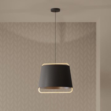 Eglo - Lustra ar auklu 1xE27/40W/230V melna