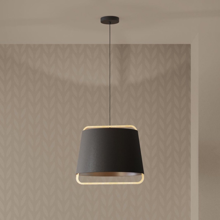 Eglo - Lustra ar auklu 1xE27/40W/230V melna