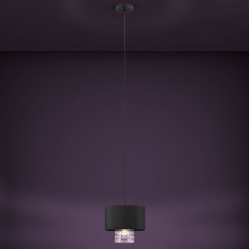 Eglo - Lustra ar auklu 1xE27/40W/230V melna