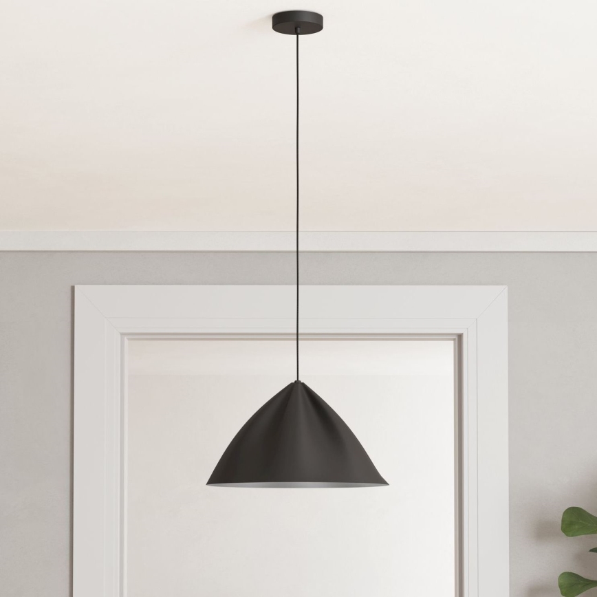 Eglo - Lustra ar auklu 1xE27/40W/230V melna