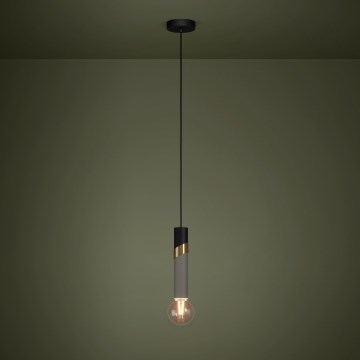 Eglo - Lustra ar auklu 1xE27/40W/230V melna/zelta