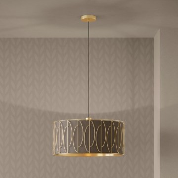 Eglo - Lustra ar auklu 1xE27/40W/230V zelta/brūna