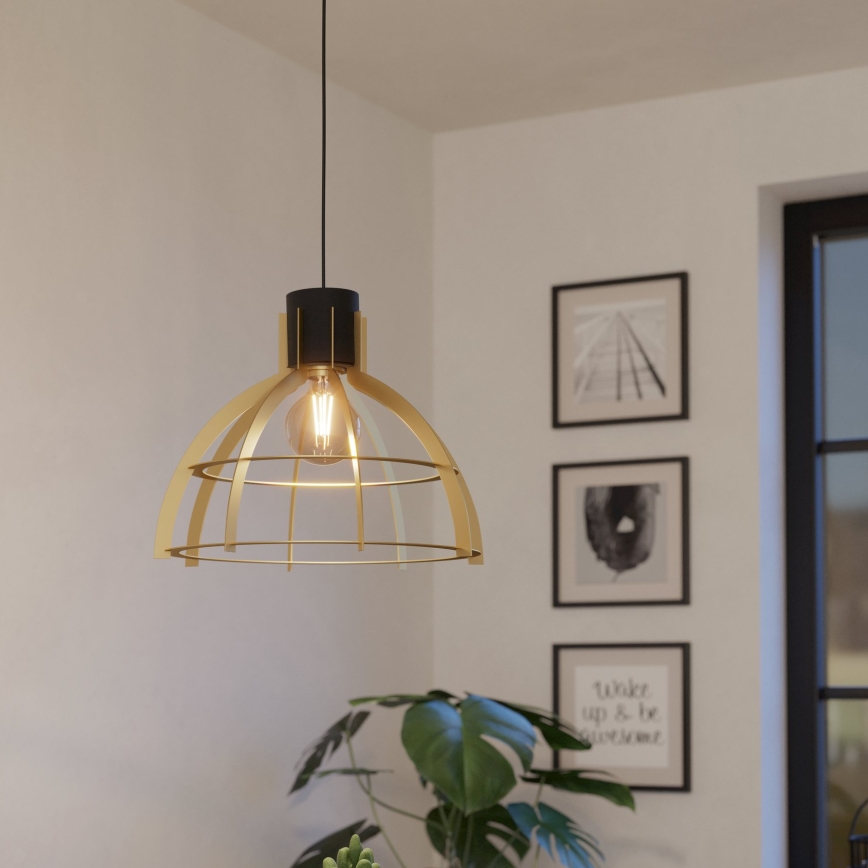 Eglo - Lustra ar auklu 1xE27/40W/230V zelta