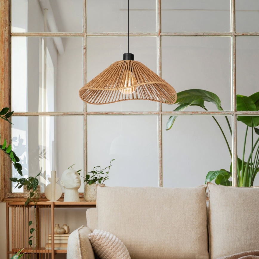 Eglo - Lustra ar auklu 1xE27/60W/230V brūna