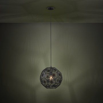 Eglo - Lustra ar auklu 1xE27/60W/230V d. 41 cm melna