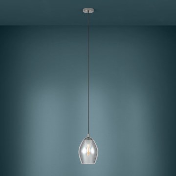 Eglo - Lustra ar auklu 1xE27/60W/230V dūmakains