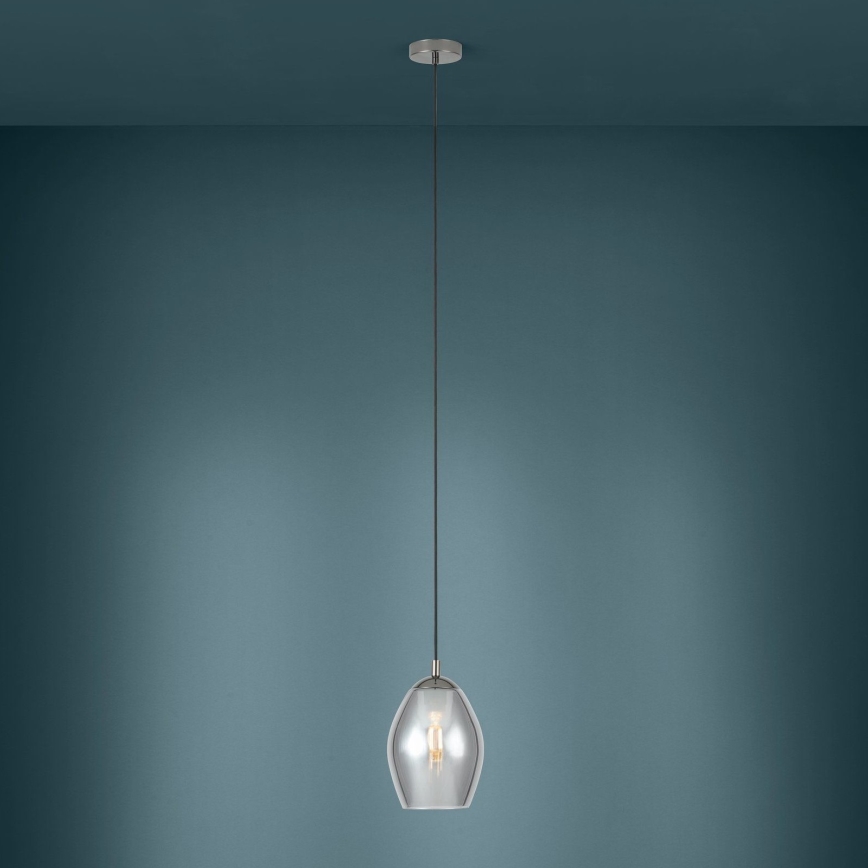 Eglo - Lustra ar auklu 1xE27/60W/230V dūmakains