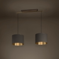 Eglo - Lustra ar auklu 2xE27/40W/230V brūna/zelta