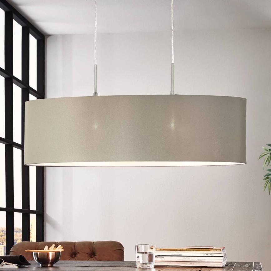 Eglo - Lustra ar auklu 2xE27/60W/230V taupe