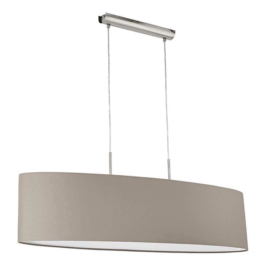 Eglo - Lustra ar auklu 2xE27/60W/230V taupe