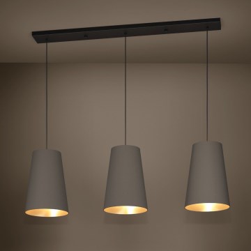 Eglo - Lustra ar auklu 3xE27/40W/230V brūna