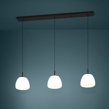 Eglo - Lustra ar auklu 3xE27/40W/230V melna