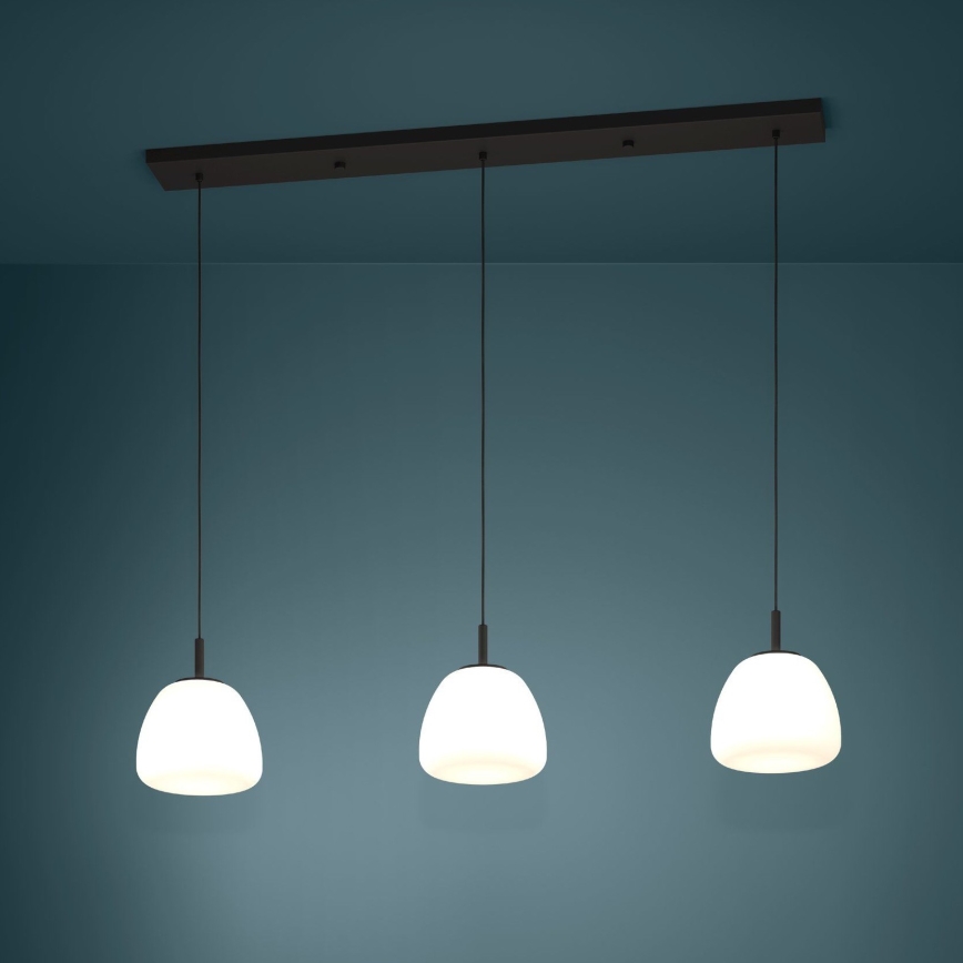 Eglo - Lustra ar auklu 3xE27/40W/230V melna