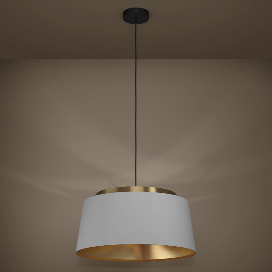 Eglo - Lustra ar auklu 3xE27/40W/230V pelēka/zelta