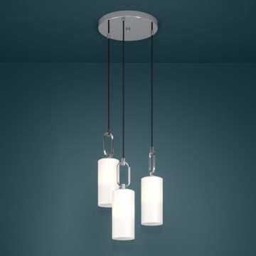 Eglo - Lustra ar auklu 3xE27/40W/230V spīdīgi hromēts