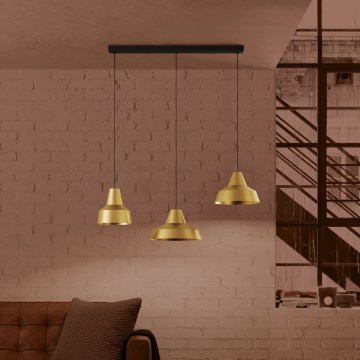 Eglo - Lustra ar auklu 3xE27/40W/230V zelta
