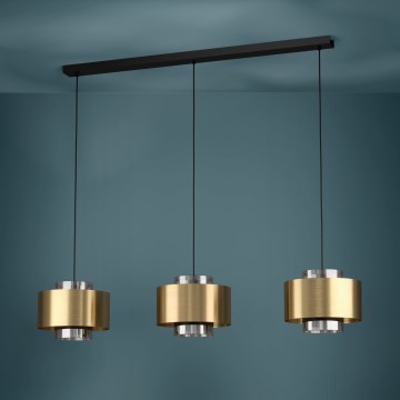 Eglo - Lustra ar auklu 3xE27/40W/230V zelta