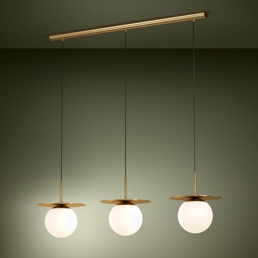 Eglo - Lustra ar auklu 3xE27/40W/230V zelta