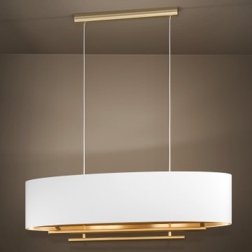 Eglo - Lustra ar auklu 4xE27/40W/230V balta/zelta