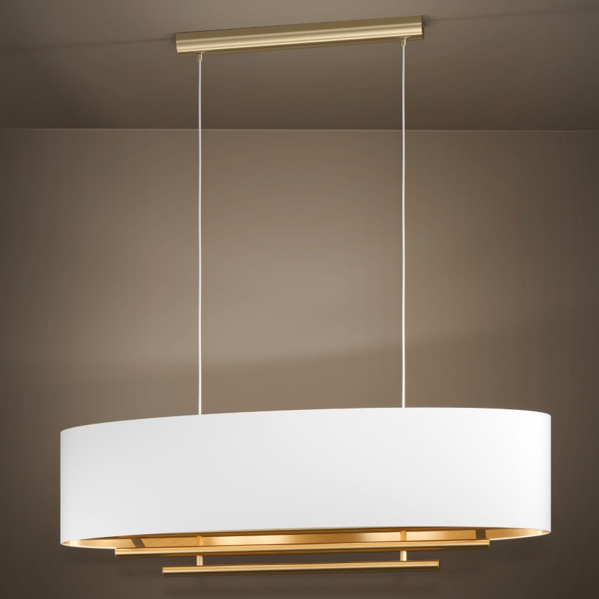 Eglo - Lustra ar auklu 4xE27/40W/230V balta/zelta
