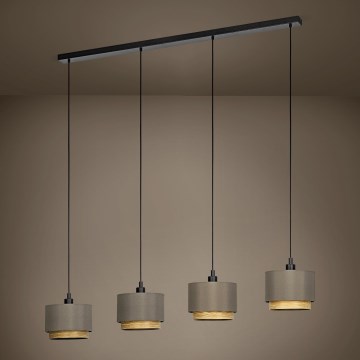 Eglo - Lustra ar auklu 4xE27/40W/230V brūna