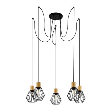 Eglo - Lustra ar auklu 5xE27/60W/230V zirneklis