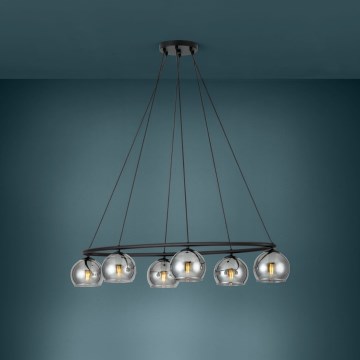Eglo - Lustra ar auklu 6xE14/25W/230V