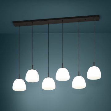 Eglo - Lustra ar auklu 6xE27/40W/230V melna