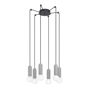 Eglo - Lustra ar auklu 6xE27/40W/230V zirneklis