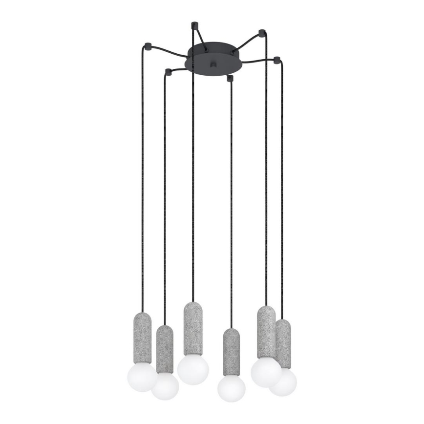 Eglo - Lustra ar auklu 6xE27/40W/230V zirneklis