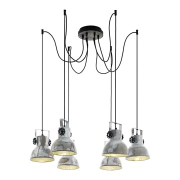 Eglo - Lustra ar auklu 6xE27/40W/230V zirneklis