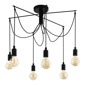 Eglo - Lustra ar auklu 6xE27/60W/230V zirneklis