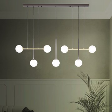 Eglo - Lustra ar auklu 7xE14/40W/230V zelta/melna