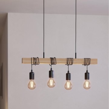 Eglo - Lustra ar auklu TOWNSHEND 4xE27/60W/230V