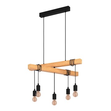 Eglo - Lustra ar auklu TOWNSHEND 5xE27/60W/230V