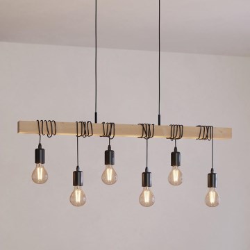 Eglo - Lustra ar auklu TOWNSHEND 6xE27/60W/230V - FSC sertificēts
