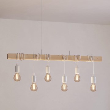 Eglo - Lustra ar auklu TOWNSHEND 6xE27/60W/230V - FSC sertificēts
