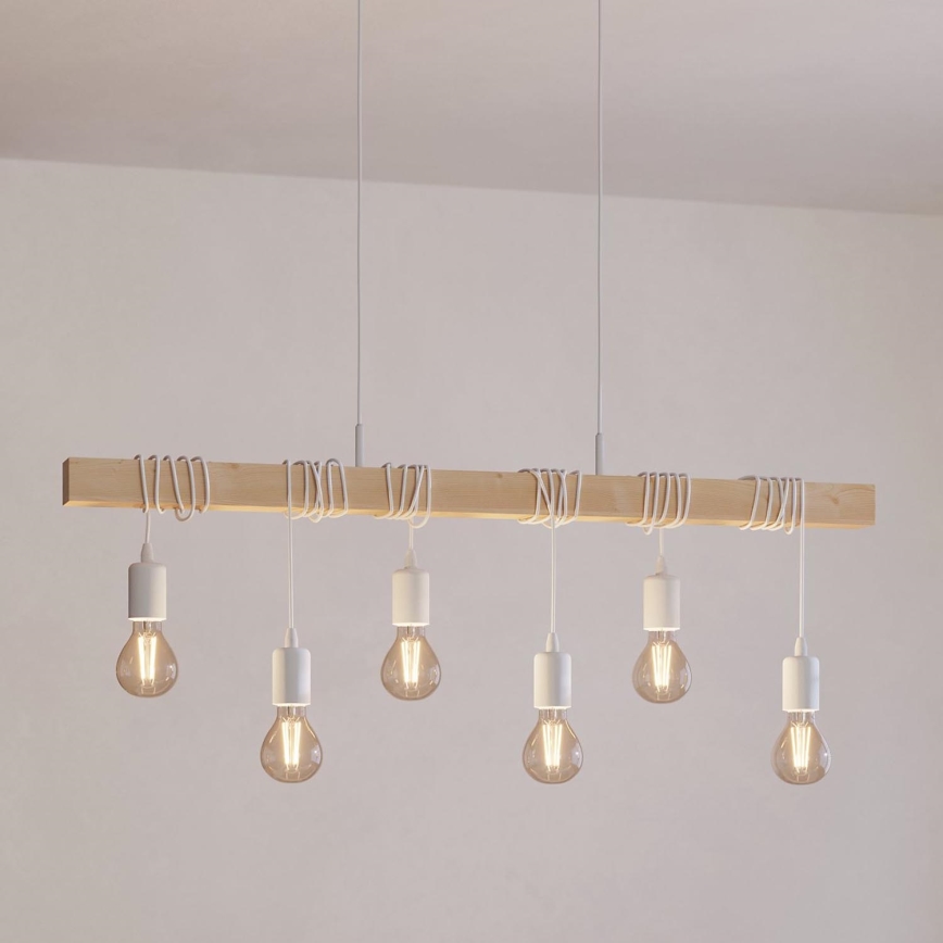 Eglo - Lustra ar auklu TOWNSHEND 6xE27/60W/230V - FSC sertificēts