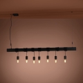 Eglo - Lustra ar auklu TOWNSHEND 7xE27/40W/230V melna