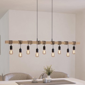 Eglo - Lustra ar auklu TOWNSHEND 9xE27/60W/230V - FSC sertificēts