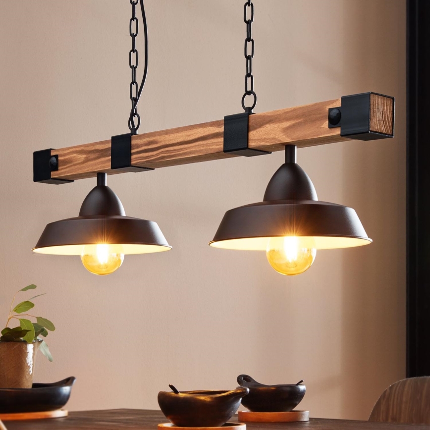 Eglo - Lustra ar ķēdi 2xE27/60W/230V - FSC sertificēts