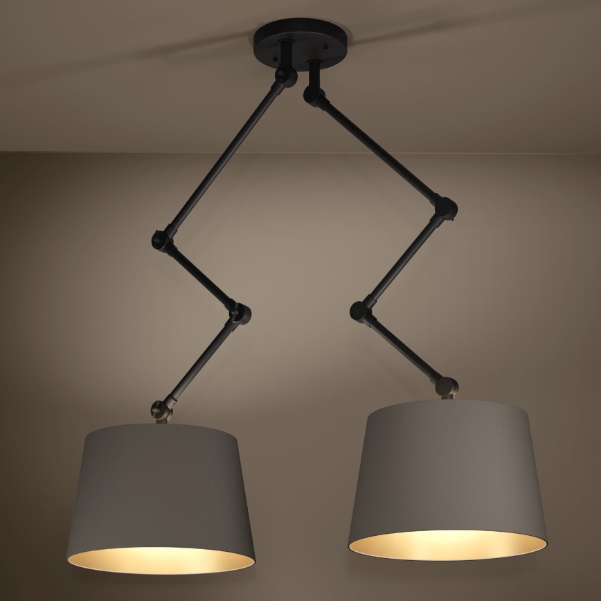 Eglo - Lustra ar stieni 2xE27/40W/230V brūna