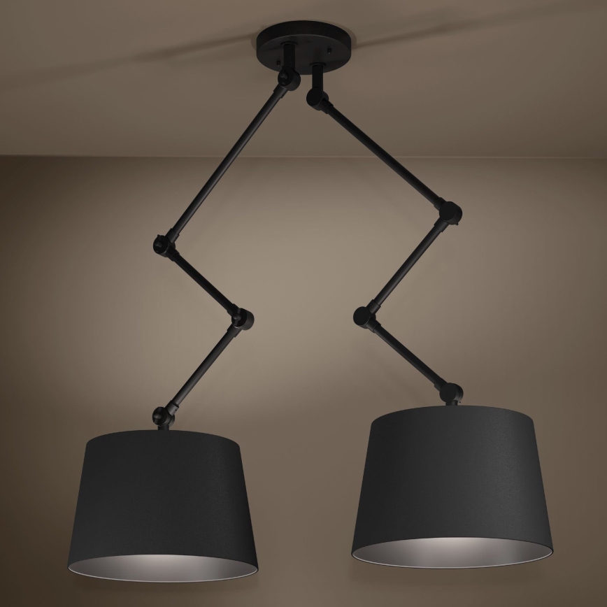 Eglo - Lustra ar stieni 2xE27/40W/230V melna