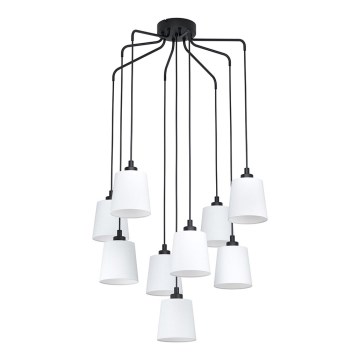 Eglo - Lustra uz auklas 9xE27/40W/230V balta