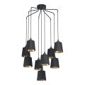 Eglo - Lustra uz auklas 9xE27/40W/230V melna