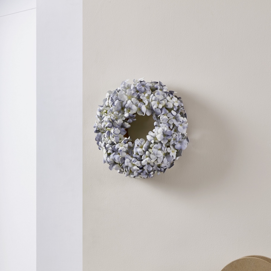 Eglo - Mākslīgo ziedu vainags d. 35 cm zila