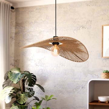 Eglo - Pakaramā lampa ar vadu 1xE27/42W/230V 56 cm brūna/melna