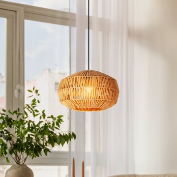 Eglo - Pakaramā lampa uz vada 1xE27/40W/230V brūna
