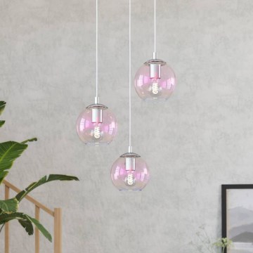 Eglo - Pakaramā lustra ar kabeli 3xE27/60W/230V spīdīgs hroms