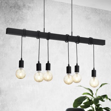 Eglo - Piekarama lampa TOWNSHEND 6xE27/60W/230V
